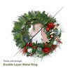 Traditional Christmas Wreath, 30 Inch Pre-Lit Lighted Christmas Wreath for Front Door with Berries - 3 of 4