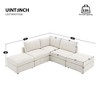 NicBex Modern L Shape Sectional Sofa Corduroy Armless Modular Couch with 2 Ottomans for Living Room and Office - 2 of 4