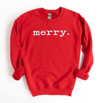 Simply Sage Market Women's Graphic Sweatshirt Merry Typewriter