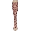Memoi Women's Open Crochet Diamond Pattern Chunky Knee High Sock - 2 of 4