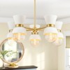 Rennnsan Molisse 27"W 5-Light Bubble Mid-Century Modern Dimmable Chandelier in White - 4 of 4