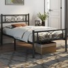 Yaheetech Metal-Framed Platform Bed with Headboard and Footboard - 2 of 4