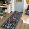 Area Rugs Modern Floral Rug for Living Room Bedroom,Low Pile Area Rugs Machine Washable Large Carpet for Dining Room Playroom Home Office Decor - 3 of 4