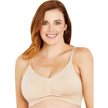 All.you. Lively Mesh Trim Maternity Bralette - Toasted Almond L