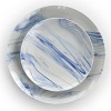 Elama 16pc Stoneware Fine Marble Dinnerware Set Blue/White Blue/White: Microwave & Dishwasher Safe, Service for 4 - 3 of 4