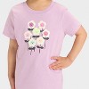 Toddler Girls' Flowers Graphic T-Shirt - Cat & Jack™ Lavender - 2 of 4