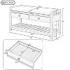 Entryway Storage Bench, Solid Wood Storage Bench with Open Shoe Rack, 2 Drawers, Multipurpose Shoe Bench with Padded Cushion for Hallway - 2 of 4