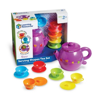 Learning Resources Serving Shapes Tea Set Color Recognition And Counting Toy 11 Pieces Ages 2 Target