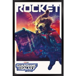 Trends International Marvel Guardians of the Galaxy Vol. 3 - Rocket One Sheet Framed Wall Poster Prints - 1 of 4