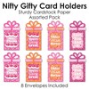 Big Dot of Happiness Assorted Hot Girl Bday - Vintage Cake Birthday Party Money and Gift Card Sleeves - Nifty Gifty Card Holders - Set of 8 - 4 of 4