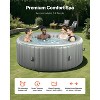 VEVOR Inflatable Hot Tub, 4 to 6 Person Capacity, 81.9 x 26 in Round Portable Outdoor Spa, with 130 Soothing Jets, Filter, Cover and Mat,Grey - 3 of 4