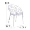 Emma and Oliver Transparent Artistic Oval Shaped Stacking Side Chair - 3 of 4