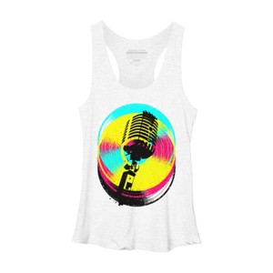 Women's Design By Humans Colors and Records By clingcling Racerback Tank Top - 1 of 3