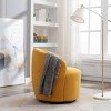 FANNIE 360° Swivel Chair, Soft Touch Modern Teddy Tiny Upholstered Barrel Varity Sofa for Living Room, Bedroom, Indoor Furniture - The Pop Home - 3 of 4