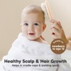 Baby Hair Brush and Comb Set, Oval Wooden Baby Brush Set for Newborns, Infant, Toddler Grooming Kit - 3 of 4