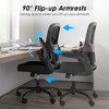 SKRAN Mesh Ergonomic Office Chair, Comfy Computer Chair with Lumbar Support, Flip Armrest and Rolling Wheels for Home Study Room Office - 2 of 4
