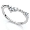 Pompeii3 1/4Ct Diamond Diamond Guard Wedding Stack Ring 14k Gold or Platinum Lab Created - 3 of 4