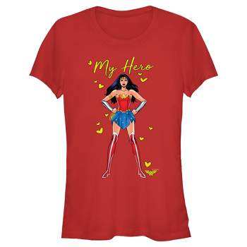 Junior's Women Wonder Woman Retro My Hero T-Shirt