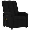 vidaXL Electric Massage Recliner - Wingback, Black Fabric, Motorized Adjustment, 6-Point Vibration, Armchair with Storage Pocket - 3 of 4