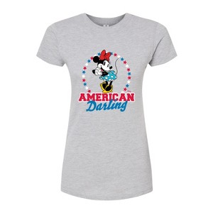 Women's - Disney - American Darling Minnie Juniors Fitted Graphic T-Shirt - 1 of 3