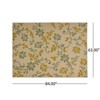 FONTOI Woven Area Rugs, Indoor and Outdoor Geometric Rugs with Floral Pattern, Floor Mat Carpet for Home Backyard Patio, Yellow, 84"*0.16"*63" - 3 of 4