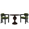 Christopher Knight Home Jace 3 Piece Birch Wood and Aluminum Upholstered Dining Set - 2 of 4