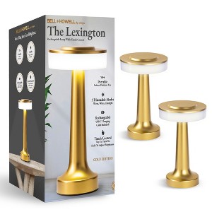 Bell + Howell Lexington Table Lamp 2 Pack Small Cordless Touch LED Rechargeable - 1 of 4