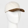 Men's Two Tone Suede Baseball Hat - Goodfellow & Co™ Cream - 2 of 4