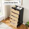 Whizmax Drawer Rattan Dresser,Modern Farmhouse Wood Storage Cabinet with Metal Handles,Chest of Drawers Closet Organizers for Bedroom,Living Room - 4 of 4