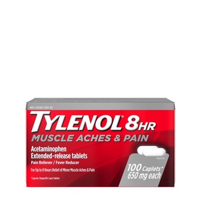 Tylenol 8 Hour Muscle Aches & Pain Tablets - Acetaminophen - 100ct