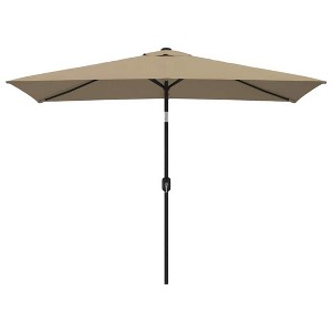 vidaXL Garden Parasol Taupe Polyester fabric Large Tiltable - 1 of 4
