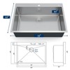 Coucheta Topmount Workstation Sinks - 16 Gauge Stainless Steel in 30 to 36 inch Sizes, Single Bowl with/Ledge & Accessories - 2 of 4