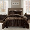 Sapphtopaz 3-Peice Faux Fur Comforter Set, All-Over Pleated Fur Bedding Set with Matching Shams, Hypoallergenic Polyester, OEKO-TEX Certified - 2 of 3