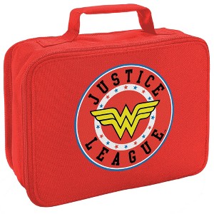 Justice League Wonder Woman Athletic Logo Insulated Soft Sided Lunch Box - 1 of 4