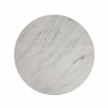 Simple Relax Faux Marble and Metal Round Dining Table in White and Chrome - 4 of 4