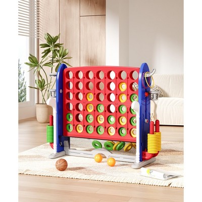 SUGIFT Giant 4 in-A-Row Connect Game Set with Carry Bag
