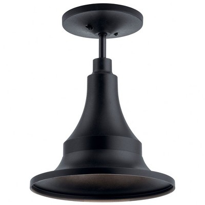 Hampshire Black Glass 1-Light Outdoor Pendant