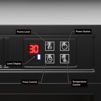 White Electric Fireplace with Mantel and Remote Control