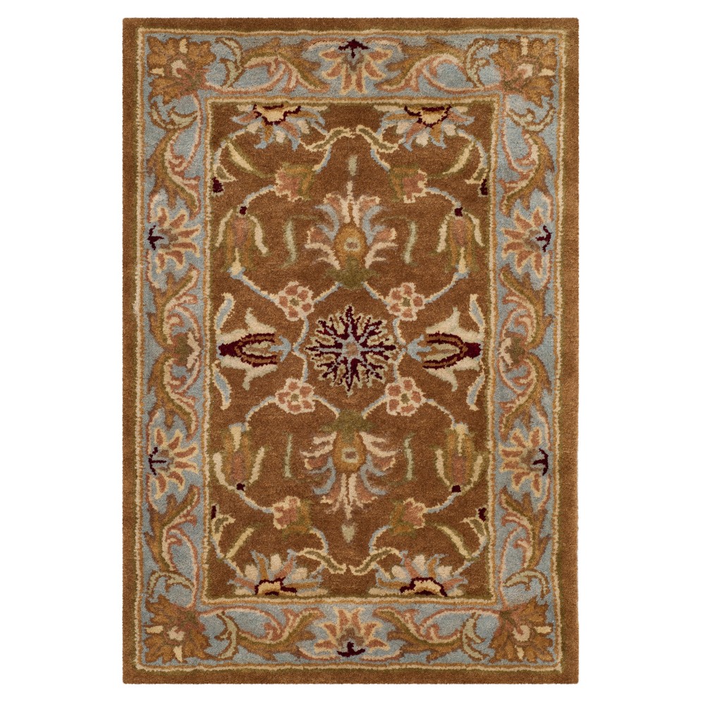  Floral Tufted Accent Rug Brown/Blue
