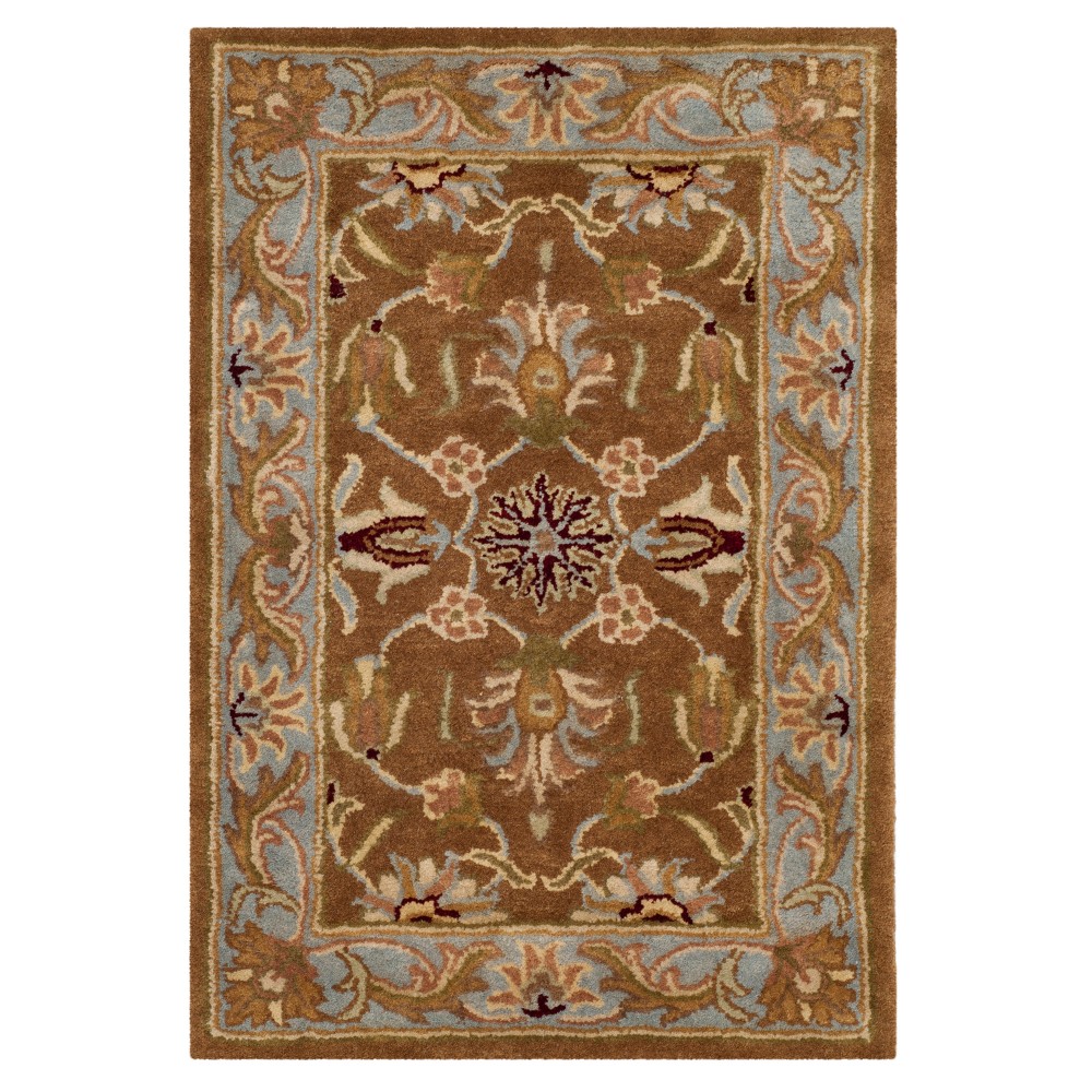 2'x3' Floral Tufted Accent Rug Brown/Blue - Safavieh