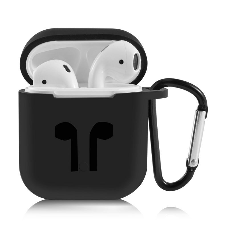 Insten Case Compatible with AirPods 1 & 2 - Protective Silicone Skin Cover with Keychain, 1 of 10