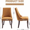 QingMoon Dining Chairs Set of 2, Fabric Upholstered Kitchen Chairs, Mid Century Modern Accent Chair with Solid Wood Legs for Dining Room - 4 of 4