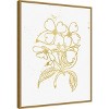 22" x 28" Gold Blooms III by Wild Apple Portfolio Framed Canvas Wall Art Gold - Amanti Art: Modern Botanical Lithograph, Vertical Layout - 2 of 4