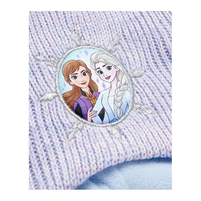 Disney Frozen Girls Winter Hat – 2 Pack Pom Pom Beanie, Little Girls Ages 4-7, 5 of 6