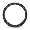 Black Bow Jewelry 8mm Titanium Brushed & Black Plated Beveled Edge Comfort Fit Band - 2 of 4