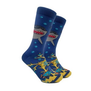 Magnificent Shark Socks (Men's Sizes Adult Large) from the Sock Panda - 1 of 4