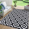 Waterproof, Plastic Straw Area Rug, Large Floor Mat Reversible, Geometric RV Mat for Patio Porch Balcony Backyard  Camping - 2 of 4
