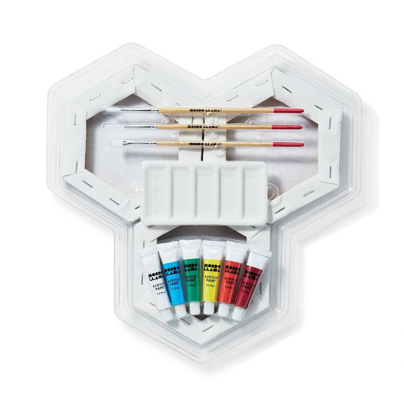 3ct Paint-Your-Own Hexagon Canvas Kit Rainbow - Mondo Llama&#8482;, 4 of 10