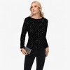 Anna-Kaci Women's Long Sleeve Sequin Top Round Neck Sparkle Blouse - 4 of 4