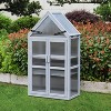 Mini Greenhouse Floral Gardening Plant Set Indoor Tiered Plant Stand Outdoor Cover and Steel Frame Suitable for Gardens Outdoor Use - 2 of 2